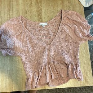 Boutique ruched pink top